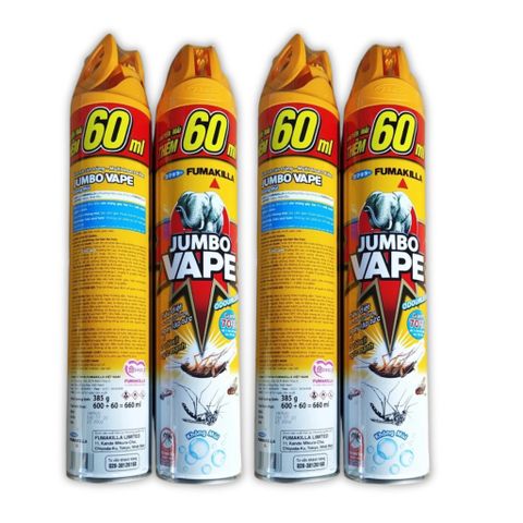 Bình Xịt Muỗi & Côn Trùng JUMBO 600ml - Không Mùi Hôi Khó Chịu, An Toàn Hiệu Quả.