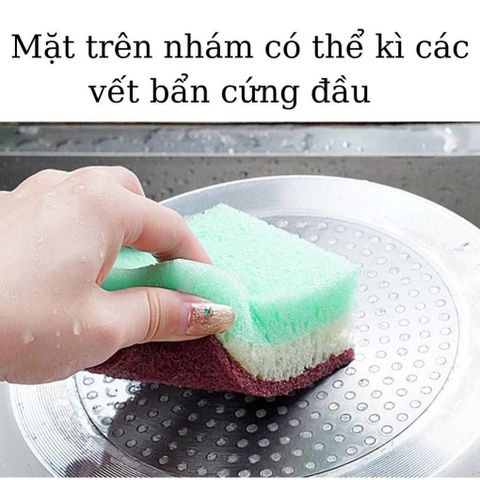 Gói 5 Miếng Bọt Biển 2 Mặt Cọ Rửa Chén Bát - Xoong Nồi Tiện Dụng Hàng Nội Địa Trung.