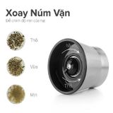 Dụng Cụ Xay Tiêu Cầm Tay Thủy Tinh Đa Năng Thân Máy Inox Lưỡi Xay Gốm Cao Cấp.