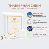Bông Tẩy Trang Cotton Hai Mặt Dùng Một Lần 3 Lớp Siêu Mềm Hàng Nhập Khẩu [Set 222 Miếng]