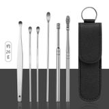 Bộ Lấy Ráy Tai 6 Món Kèm Bao Da Tiện Lợi Chất Liệu Thép Không Gỉ Cao Cấp Chăm Sóc Tai Chuyên Nghiệp.