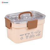 Hộp Đựng Cơm 2 Tầng Hokori Lòng Inox Không Gỉ Nhựa Viêt Nhật Cao Cấp.