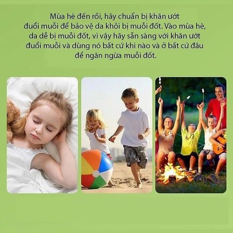 Khăn Giấy Ướt Đuổi Muỗi, Côn Trùng An Toàn Cho Bé Gói 10 Khăn Tiện Dụng