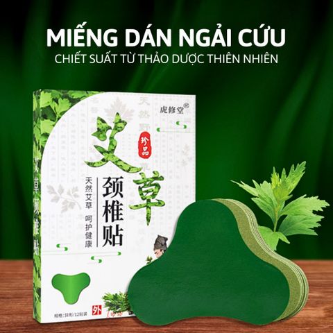 Hộp 12 Miếng Dán Ngải Cứu Giúp Giảm Đau Vai Gáy Thải Độc An Toàn Hiệu Quả Cho Sức Khoẻ