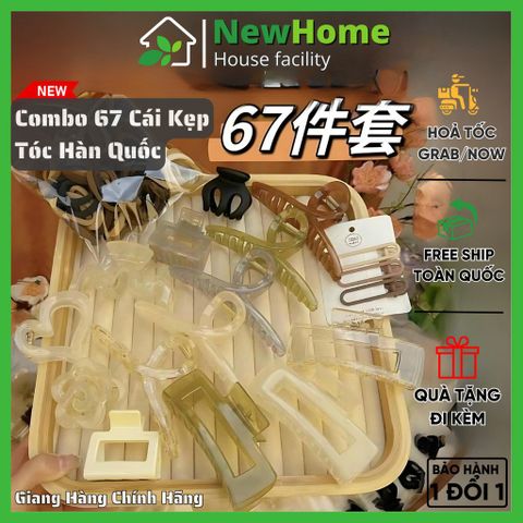 Set 67 Cái Kẹp Tóc Càng Cua + Chun Cột Tóc Hàn Quốc Siêu Xinh Cho Chị Em.