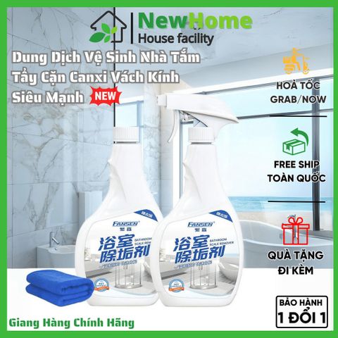 Dung Dịch Vệ Sinh Nhà Tắm - Tẩy Cặn Canxi Vách Kính, Làm Sạch Vòi Rửa, Gương, Gạch Men