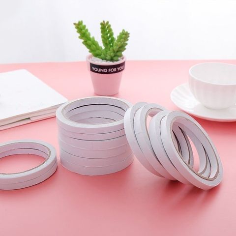 Băng Dính 2 Mặt Khổ 0.8cm Dày Dặn - Siêu Dính, Set 3 Cuộn Vỉ Nhựa.