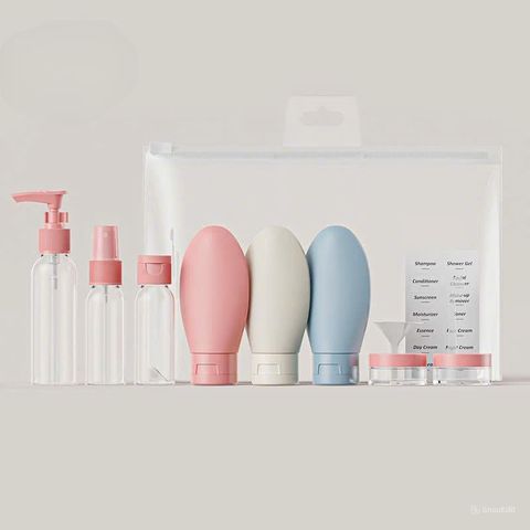 Bộ Chiết Mỹ Phẩm 11 Chi Tiết, Chiết Dầu Gội - Sữa Tắm Mang đi Du Lịch Tiện Lợi.