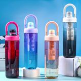 Bình Nước Nhựa 1000ML Có Lõi Ngâm Detox Kèm Quai Sách Đi Dã Ngoại - Thể Thao Tiện Dụng.
