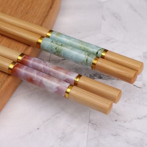 Set Hộp 10 Đôi Đũa Tre Vân Đá Hàng Xuất Nhật Cao Cấp