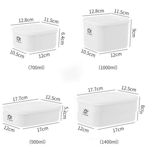 Hộp Nhựa Đựng Thực Phẩm Tủ Lạnh, Bảo Quản Thức Ăn Có Kèm Nắm Nắp Đậy An Toàn Tiện Lợi
