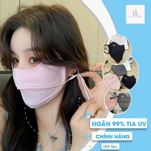 Khẩu Trang Vải Chống Nắng UPF 50+ Có Lót Nhung Giữ Ấm Hàng Chính Hãng Nội Địa Trung Cao Cấp.