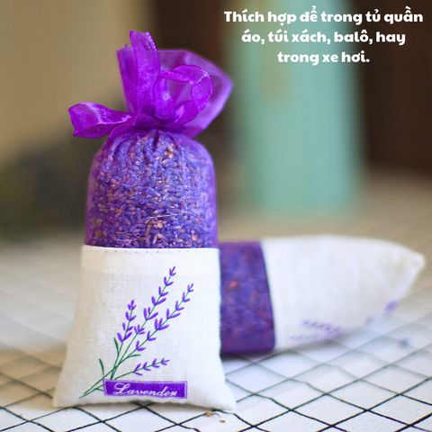 Túi Thơm Tủ Quần Áo Với Hương Lavender Tự Nhiên và Dễ Chịu Giúp Khử Mùi, Giảm Stress.