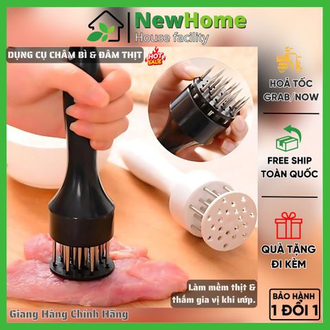 Dụng Cụ Châm Bì, Cây Châm Thịt Lỗ Xiên Làm Mềm Chế Biến Lợn Quay Da Giòn, Thịt Nướng.