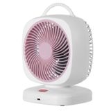 Quạt Tích Điện Mini Để Bàn 5 Cấp Độ Gió, Động Cơ Không Tiếng Ồn 2000mah Tiện Lợi Nhỏ Gọn Siêu Mát