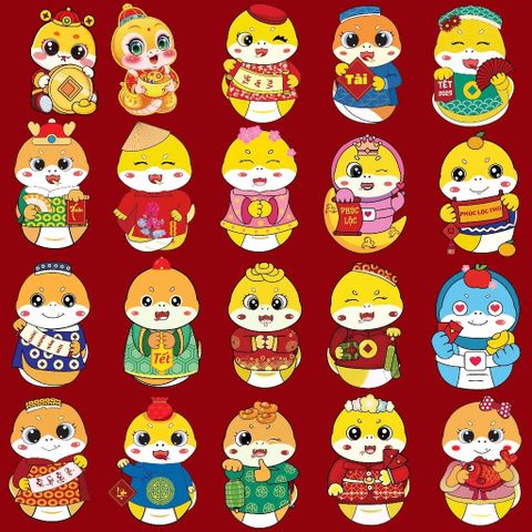 Bao Lì Xì Chipi, Bộ Lì Xì Tết Hoạt Hình Phong Cách Chipi Siêu Dễ Thương Chất Liệu Phản Quang Cao Cấp