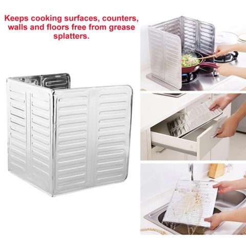 Tấm Nhôm Chắn Gió Bếp Ga - Chống Bắn Dầu Mỡ Đa Năng Tiện Lợi.