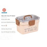 Hộp Đựng Cơm 2 Tầng Hokori Lòng Inox Không Gỉ Nhựa Viêt Nhật Cao Cấp.