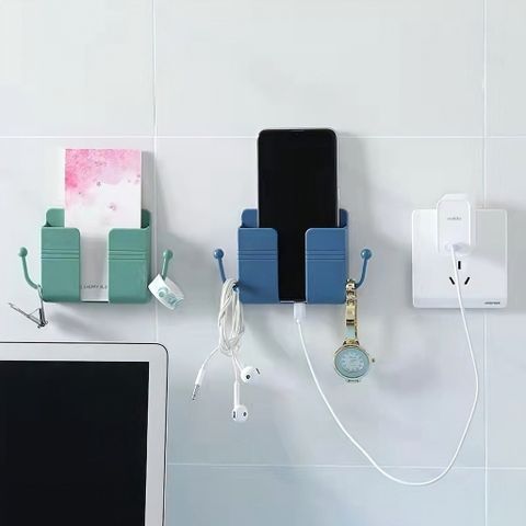Kệ Để Remote, Sạc Điện Thoại Dán Tường Không Cần Khoan Tiện Lợi Nhựa ABS Cao Cấp