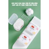 Hộp 400 Tăm Bông Ngoáy Tai 2 Đầu Vệ Sinh Tai, Mũi Kháng Khuẩn Dùng Được Cho Bé