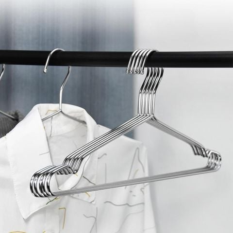 Set 10 Móc Treo Quần Áo Chất Liệu Inox 304 Cao Cấp Bền Đẹp - Chịu Tải Tốt.