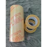 Cuộn Băng Keo Trong 200 YARD Lõi Mỏng - 1 Cây 6 Cuộn [2Kg] Đảm Bảo Chất Lượng