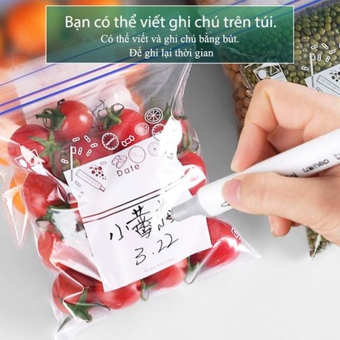 Hộp Túi Zip Đựng Thực Phẩm Kiểu Nhật - Túi Zipper Bọc Thức Ăn, Rau Củ, Quả, Bảo Quản Tủ Lạnh.