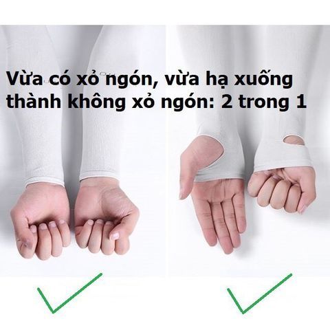 Cặp Găng Tay Chống Nắng Nam/Nữ Xỏ Ngón Let's Slim Hàn Quốc Chống Tia UV Hàng Nhập Khẩu
