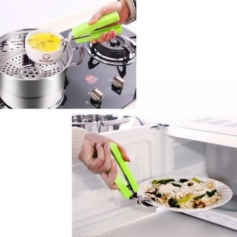 Kẹp Gắp Đồ Nóng Thông Minh Có Lò Xo - Cán Nhựa Siêu Tiện Lợi