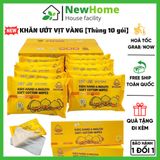 Thùng 10 Gói Khăn Ướt Vịt Vàng Cao Cấp DUCKLING