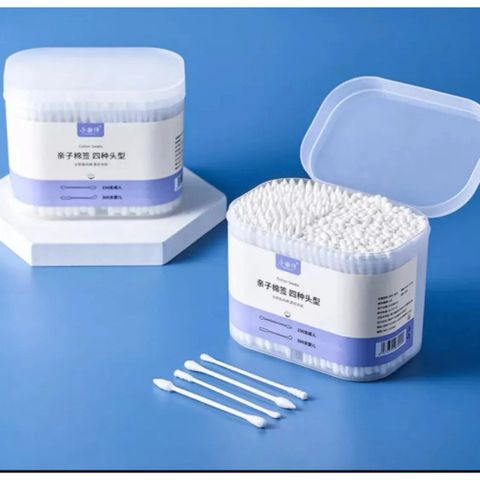 Hộp 200 Bông Ngoáy Tai 2 đầu Thiết Kế đa Chức Năng Tiện Dụng Dùng 1 Lần