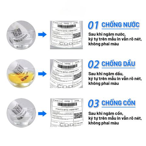 Giấy In Nhiệt 3 Lớp Chống Nước Chuyên Dụng - Cuộn A6, A7 Cho Máy In Đơn Đóng Hàng Sàn TMĐT.