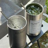 Ly Giữ Nhiệt Americano Inox 304 Cao Cấp Không Gỉ 600ml - Tặng ống Hút Siêu Tiện Lợi Hàng Nhập Khẩu