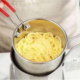 Nồi Chiên Ngập Dầu Mini Kèm Rổ Chiên Lọc Dầu Inox 2in1 Chống Rỉ - Nấu Được Bếp Từ 1200ml.