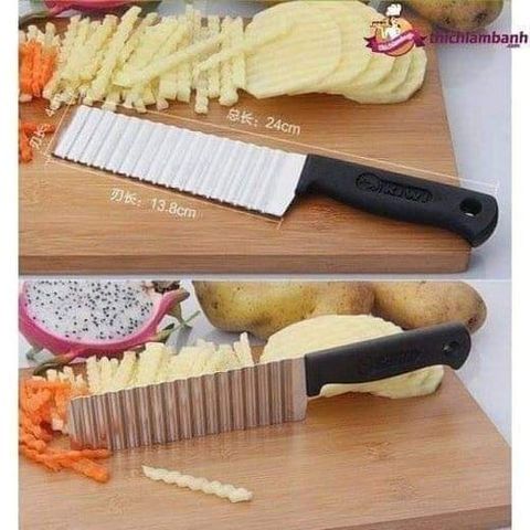 Dao Cắt Lát Sóng Củ Quả Kiwi - Dao Cắt Tạo Hình Lượn Sóng Trang Trí đẹp Mắt Cho Thực Phẩm
