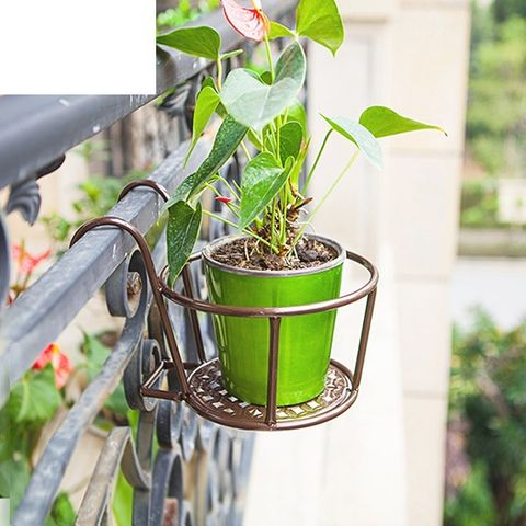 Giỏ Sắt Treo Chậu Cây, Kệ Để Chậu Hoa Cây Cảnh Có Móc Treo Ngoài Ban Công Tiện Lợi