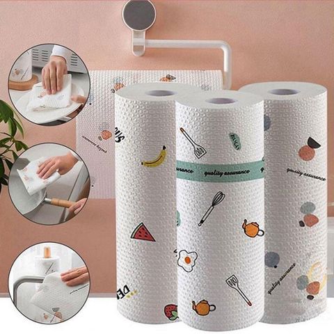Cuộn Khăn Giấy Lau Nhà Bếp Đa Năng Có Thể Tái Sử Dụng Nhiều Lần - Tiện Dụng, Tiết Kiệm Chi Phí