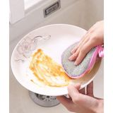 Miếng Rửa Chén 2 Mặt Đa Năng Nhám và Xốp Hình Tròn Rửa Chén - Cọ Xoong Nồi Nhanh Chóng Tiện Lợi.