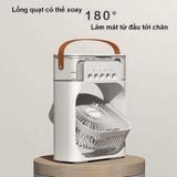 Quạt Hơi Nước Phun Sương Mini 600ml Thiết Kế 5 Vòi Phun Sương Tích Hợp Đèn Ngủ.
