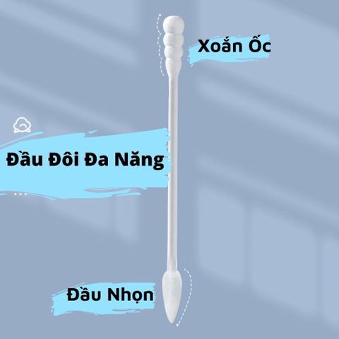 Hộp 200 Bông Ngoáy Tai 2 đầu Thiết Kế đa Chức Năng Tiện Dụng Dùng 1 Lần