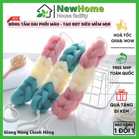 Bông Tắm Dài Phối Màu Tạo Bọt Cao Cấp - Chất Liệu Lưới Tắm Nhập Khẩu An Toàn Cho Sức Khỏe.