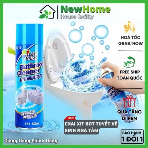Chai Xịt Bọt Tuyết Vệ Sinh Nhà Tắm Bathroom Cleaner Vệ Sinh Bồn Cầu - Bồn Tắm Sứ Dung Tích 500ml