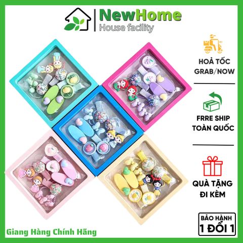 Hộp 10 Cái Cột Tóc Siêu Dễ Thương Cho Bé Gái