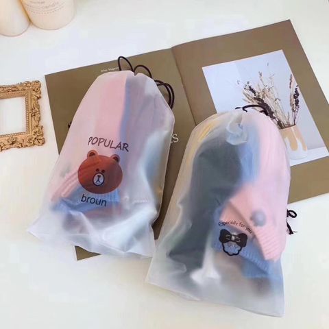 Set 10 Đôi Tất Vớ Nữ Cổ Ngắn Nhiều Màu Hình Gấu Kute Tặng Kèm Túi Rút Tiện Lợi.