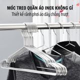 Set 10 Móc Treo Quần Áo Chất Liệu Inox 304 Cao Cấp Bền Đẹp - Chịu Tải Tốt.