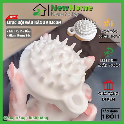 Lược Gội Đầu Bằng Silicon Mát Xa Da Đầu - Giảm Rụng Tóc, Kích Thích Mọc Tóc.