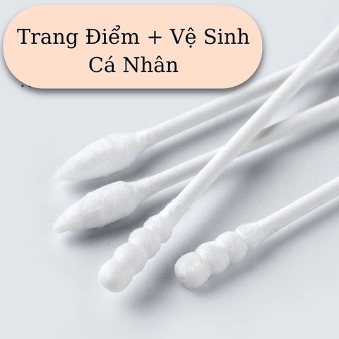 Hộp 200 Bông Ngoáy Tai 2 đầu Thiết Kế đa Chức Năng Tiện Dụng Dùng 1 Lần