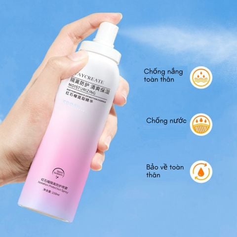 Xịt Chống Nắng Làm Trắng Toàn Thân Nâng Tông Màu Da Che Khuyết Điểm.