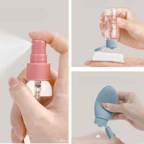 Bộ Chiết Mỹ Phẩm 11 Chi Tiết, Chiết Dầu Gội - Sữa Tắm Mang đi Du Lịch Tiện Lợi.