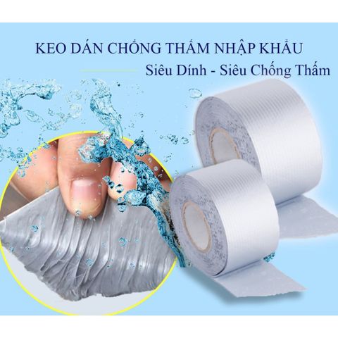 Băng Keo Chống Thấm Siêu Dính WATERPROOF Nhật Bản, Chống Thấm Nước Chống Dột Chịu Nhiệt